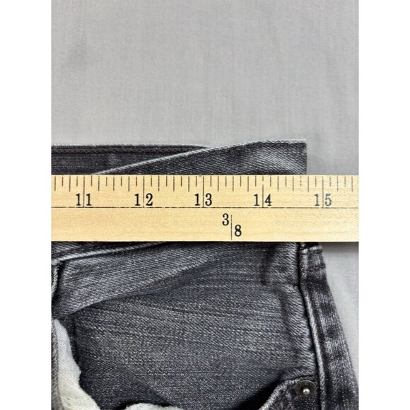 Levi’s 501 Jeans Mens 32x32 Black Denim Button Fly Straight Leg Regular 29x29 - Picture 6 of 9